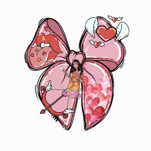 UV DTF Angel Heart Bow