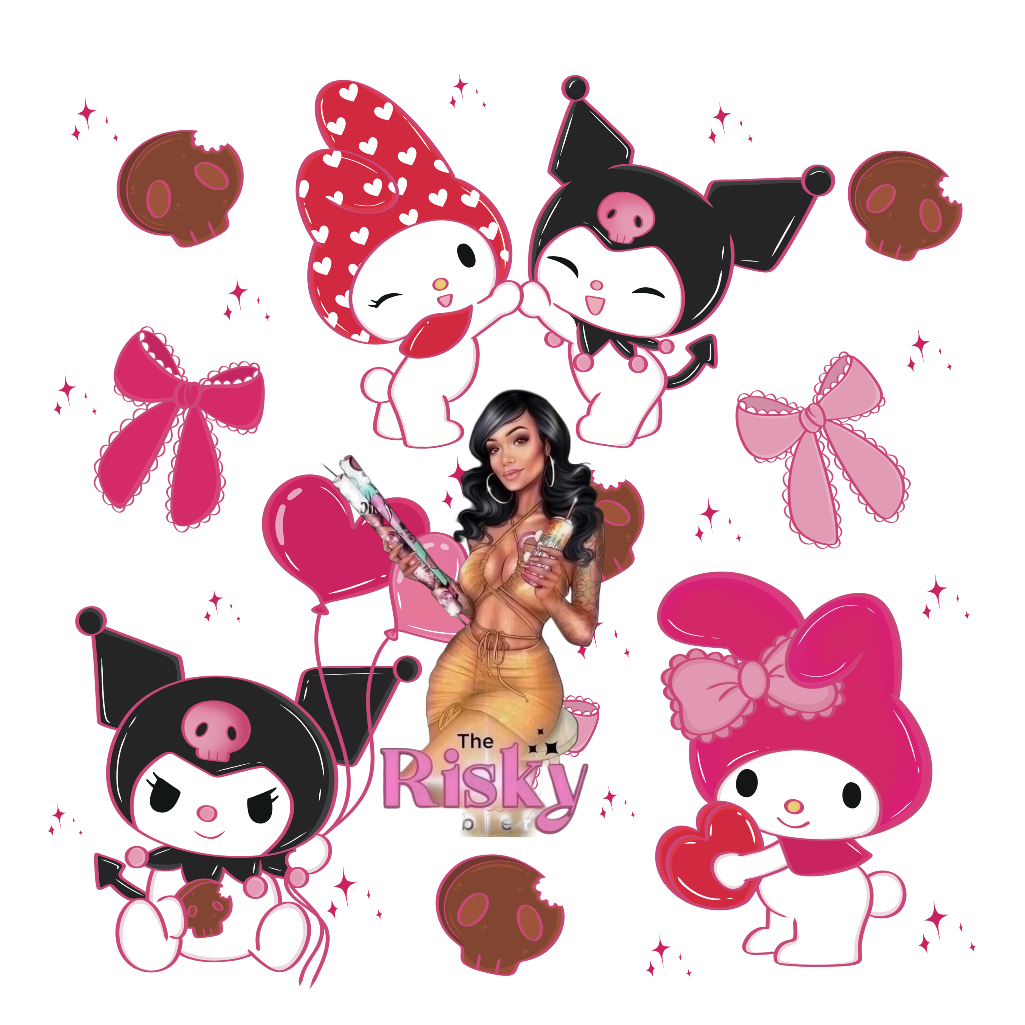 UV DTF Kuromi Love Colors (has matching vinyl available)