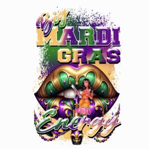 UV DTF Mardi Gras Energy