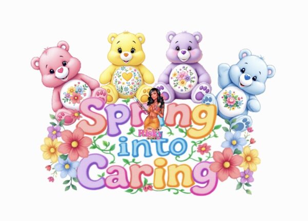UV DTF Spring into Caring (has matching vinyl available)