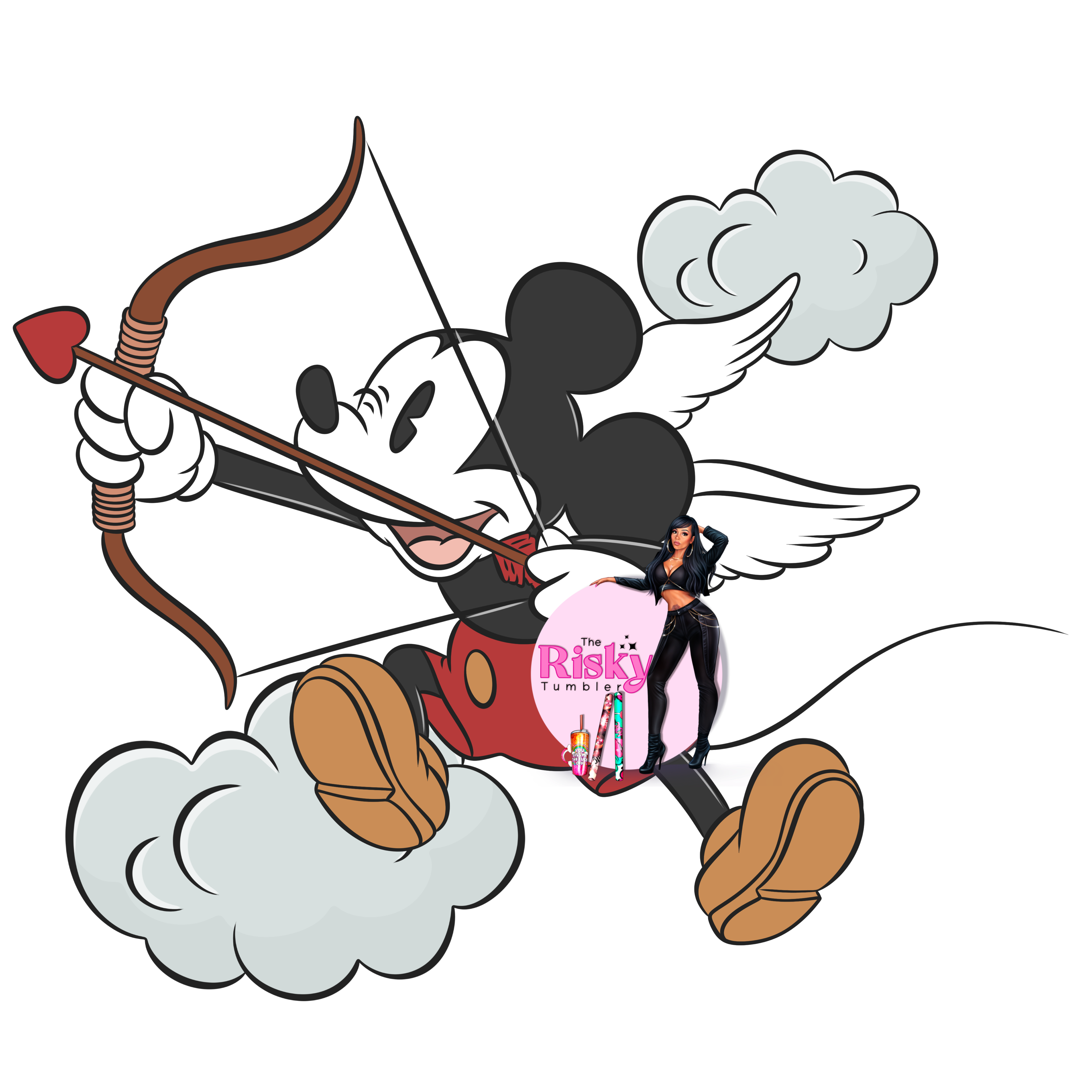 UV DTF Cupid Mouse (has matching vinyl available)