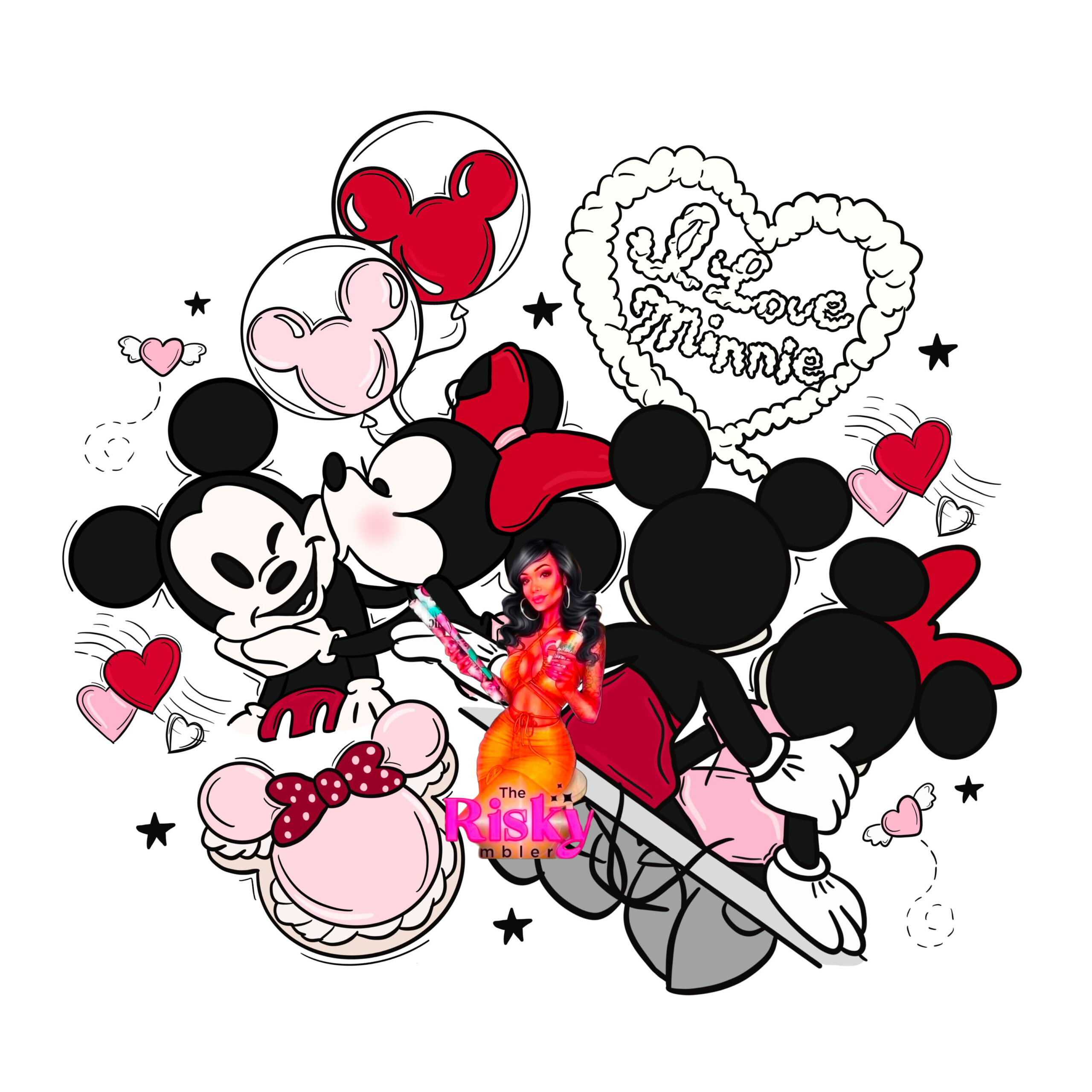 UV DTF Exclusive I Love Minnie (has matching Vinyl available)