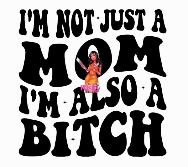 UV DTF Just a Mom (black words)