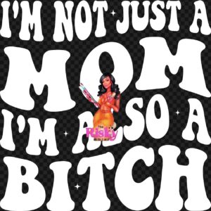 UV DTF Just a Mom (white words)