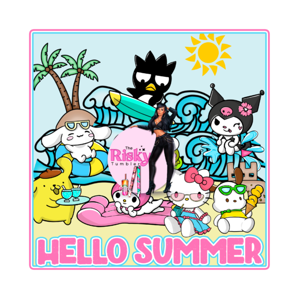 UV DTF Neon Summer Friends (has matching vinyl available)