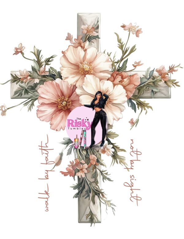 UV DTF Floral Cross (cream)