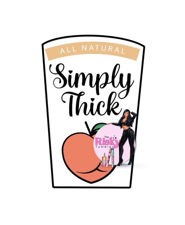 UV DTF EXCLUSIVE Simply Thick decal 4" (has matching vinyl)