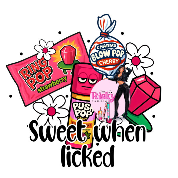UV DTF Sweet when licked Red (has matching vinyl available)