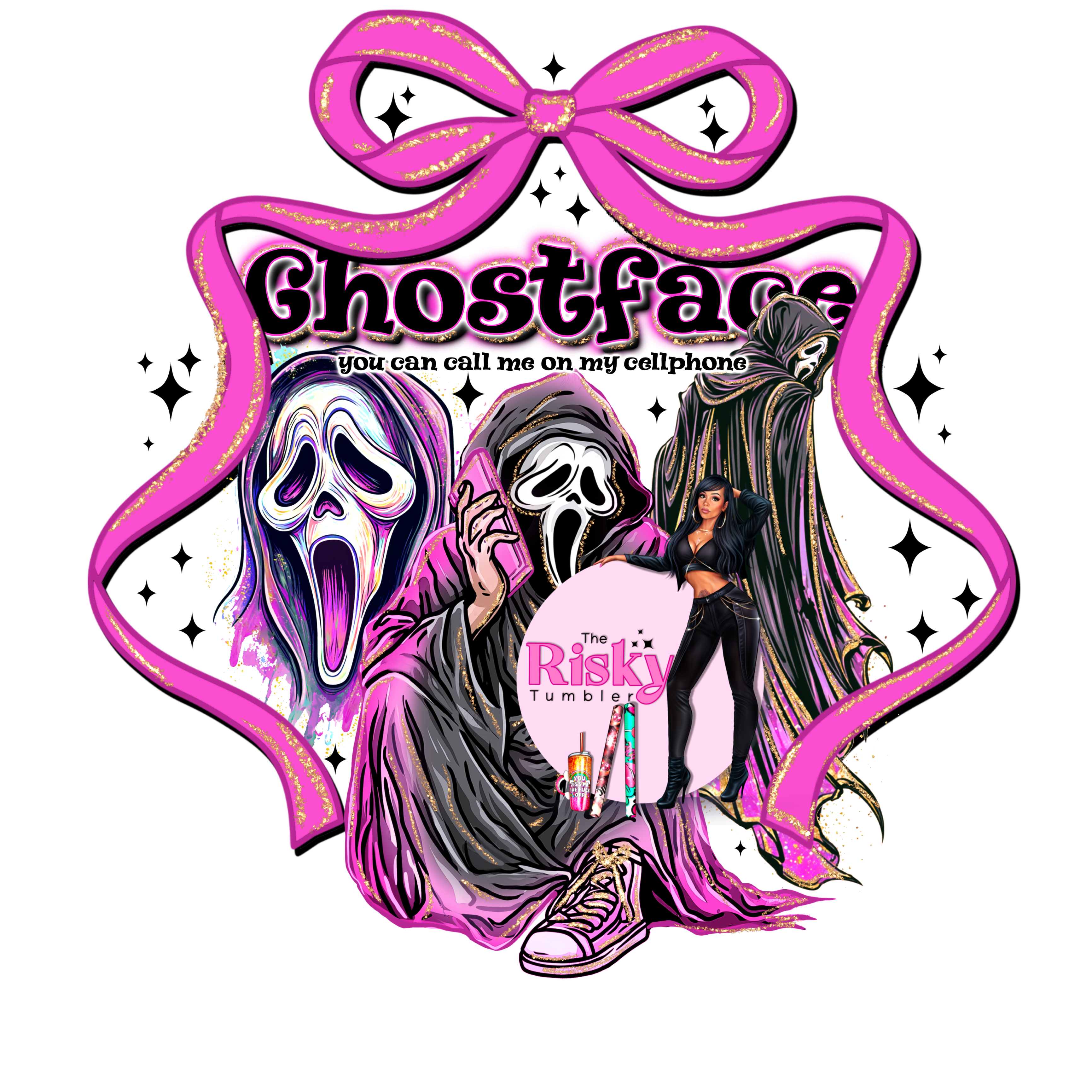 UV DTF Ghostface Bow