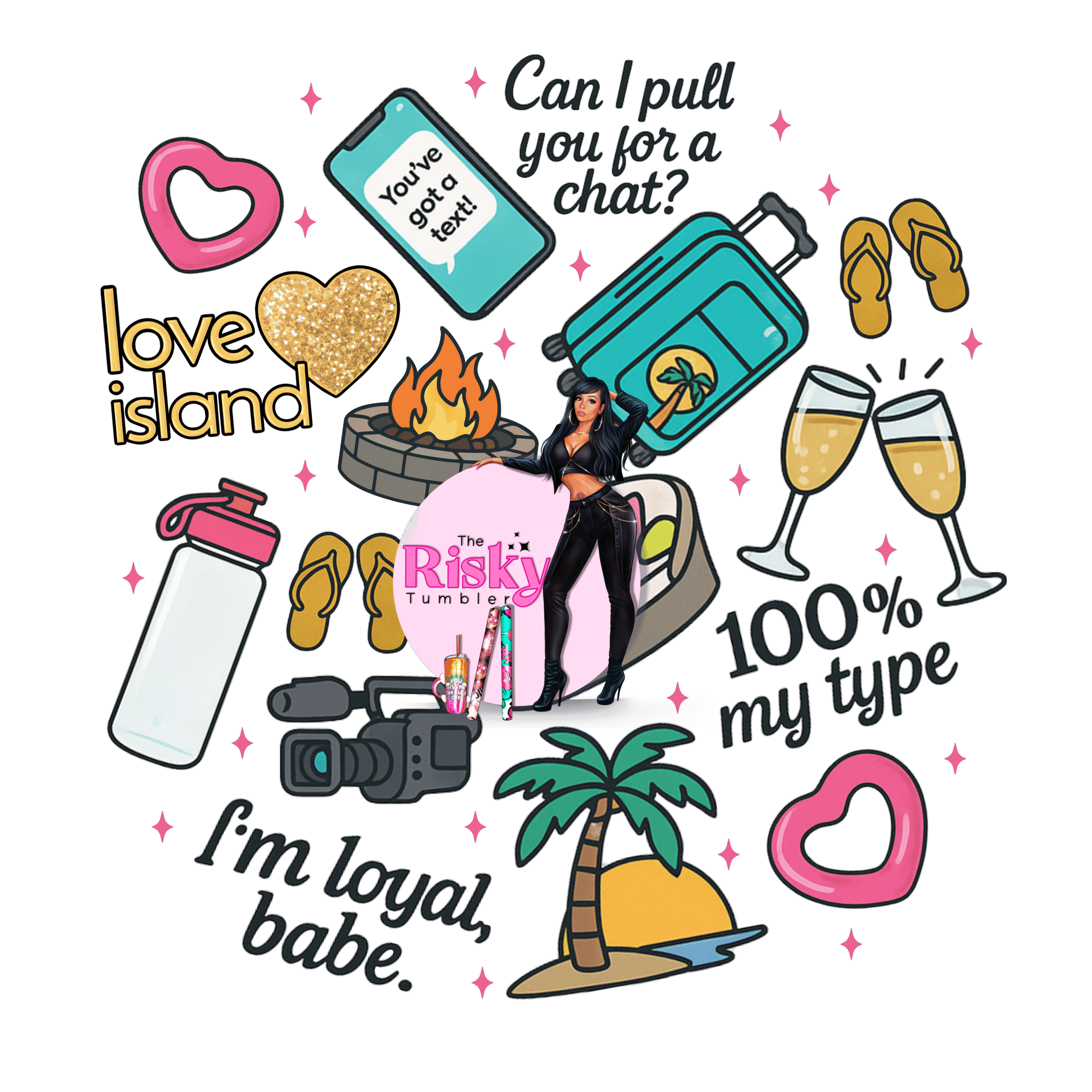 UV DTF Love Island (has matching vinyl)
