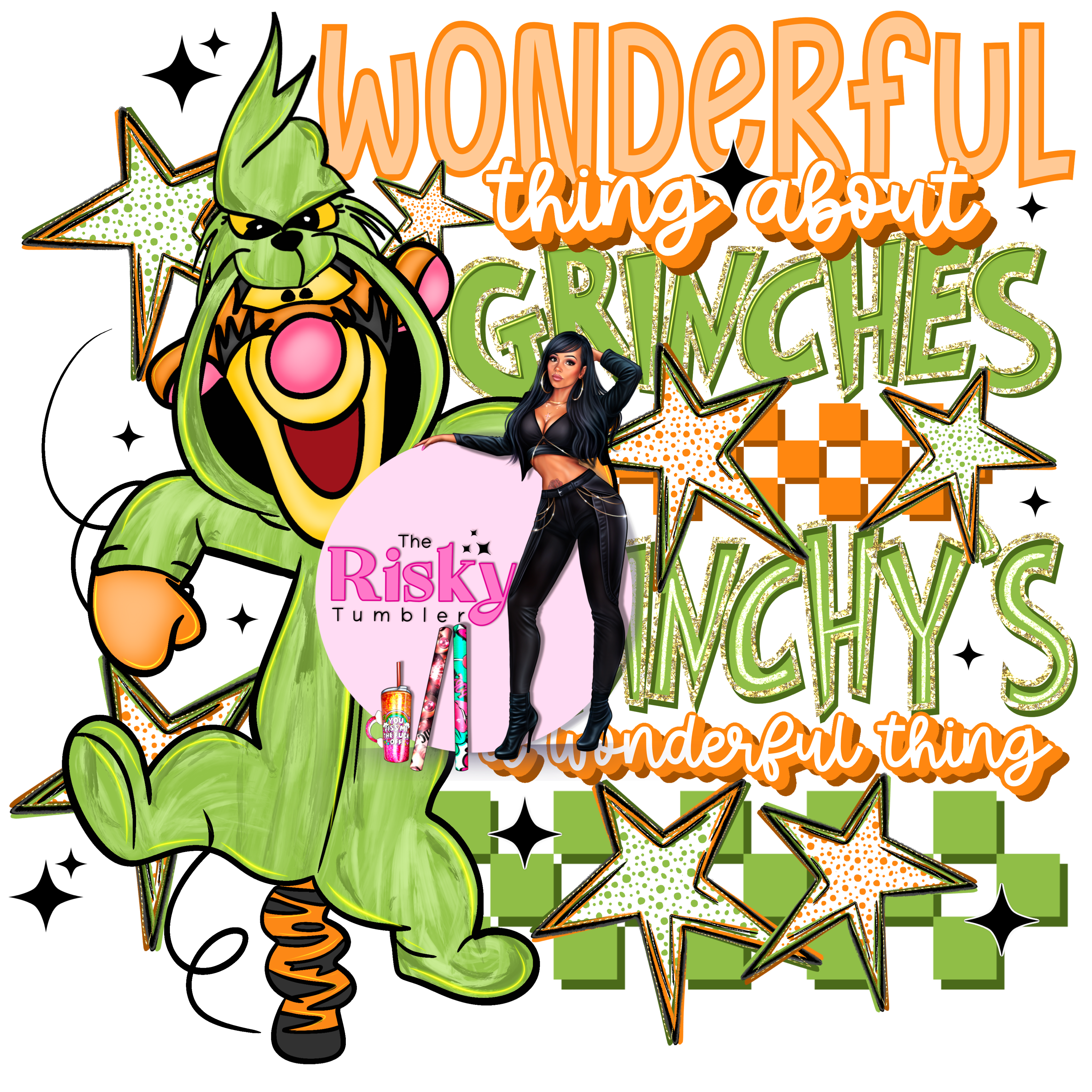 UV DTF Grinchy Tiger