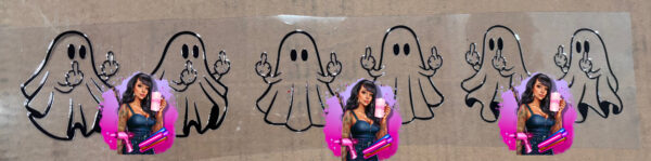 UV DTF FU Finger Ghost Blk (Filler set of 6) 2.5"