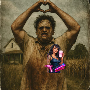 UV DTF Chainsaw Heart