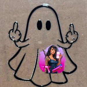 UV DTF FU Finger Ghost Blk 2"