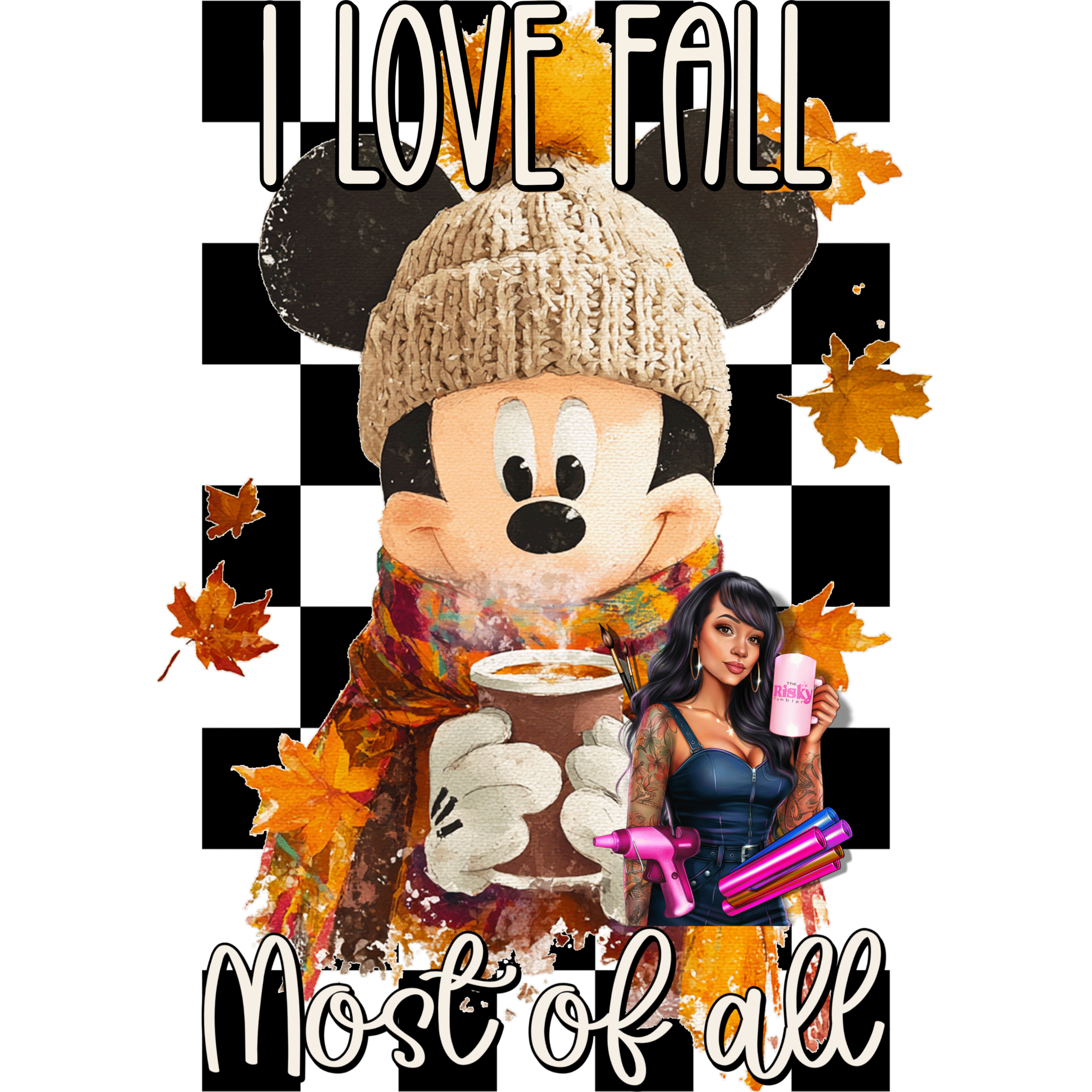 UV DTF Mickey Fall