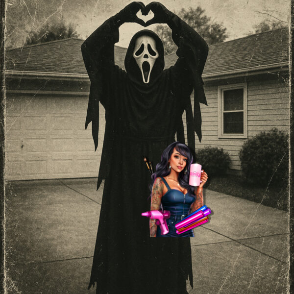 UV DTF Ghostface Heart