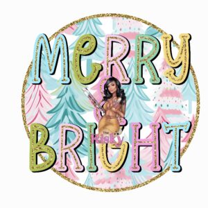 UV DTF Merry & Bright Pastel (has matching vinyl available)