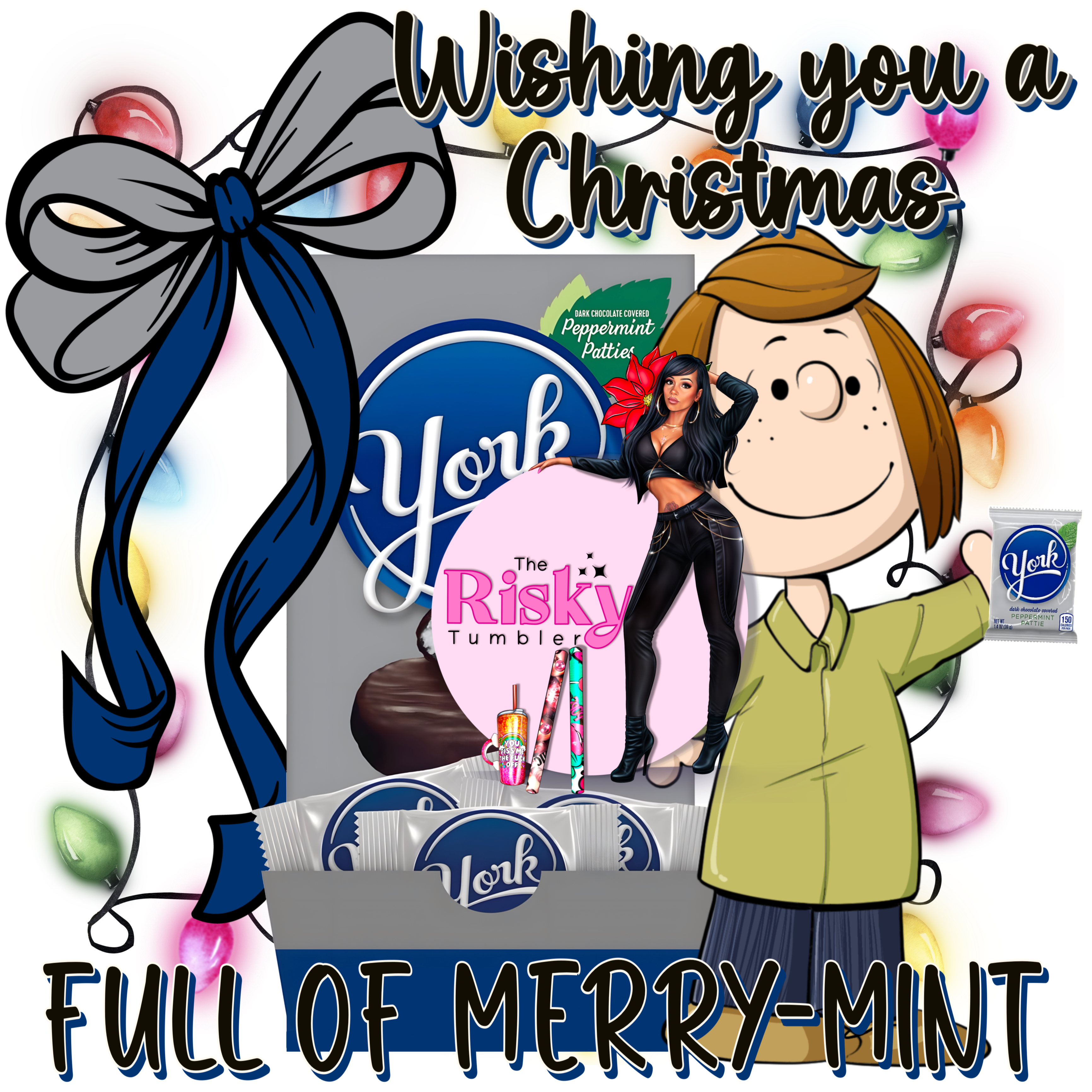 UV DTF Merry-Mint Xmas