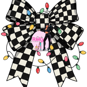 UV DTF Checkerboard Bow