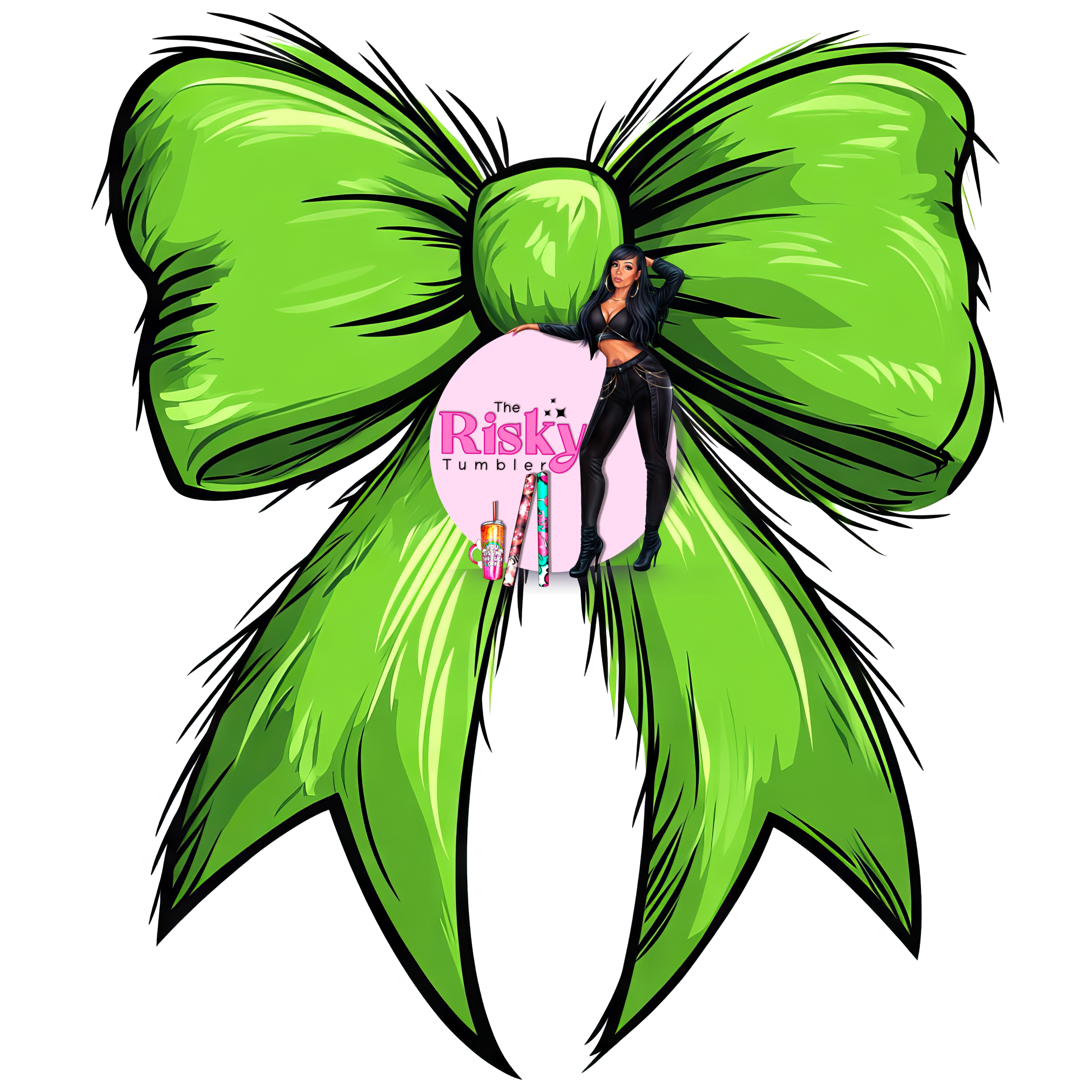 UV DTF Filler Grinch Bows 1.5" (6 each)