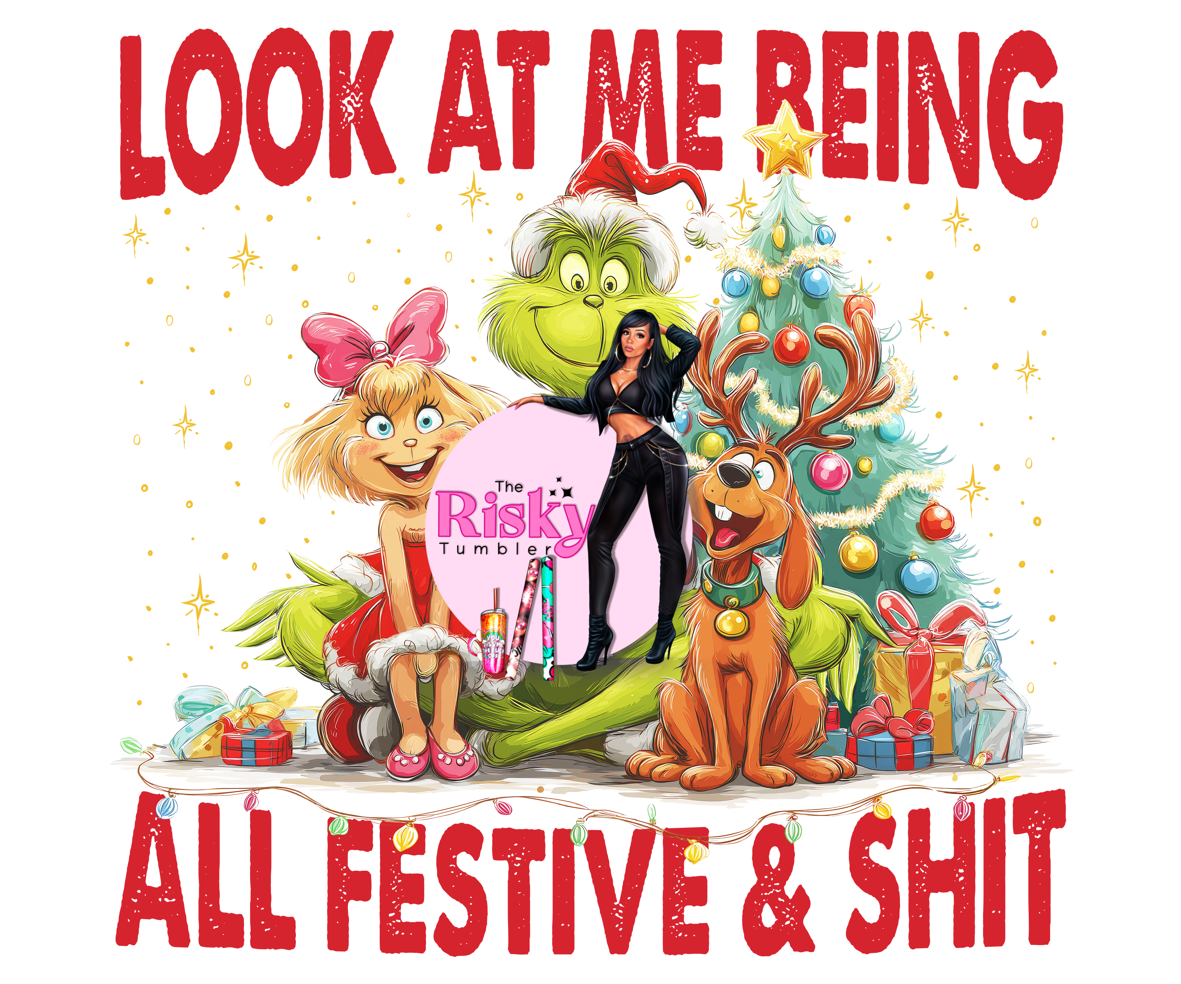 UV DTF Look at Me Xmas