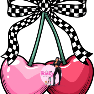 UV DTF Cherry Checkerboard (has matching Vinyl available)