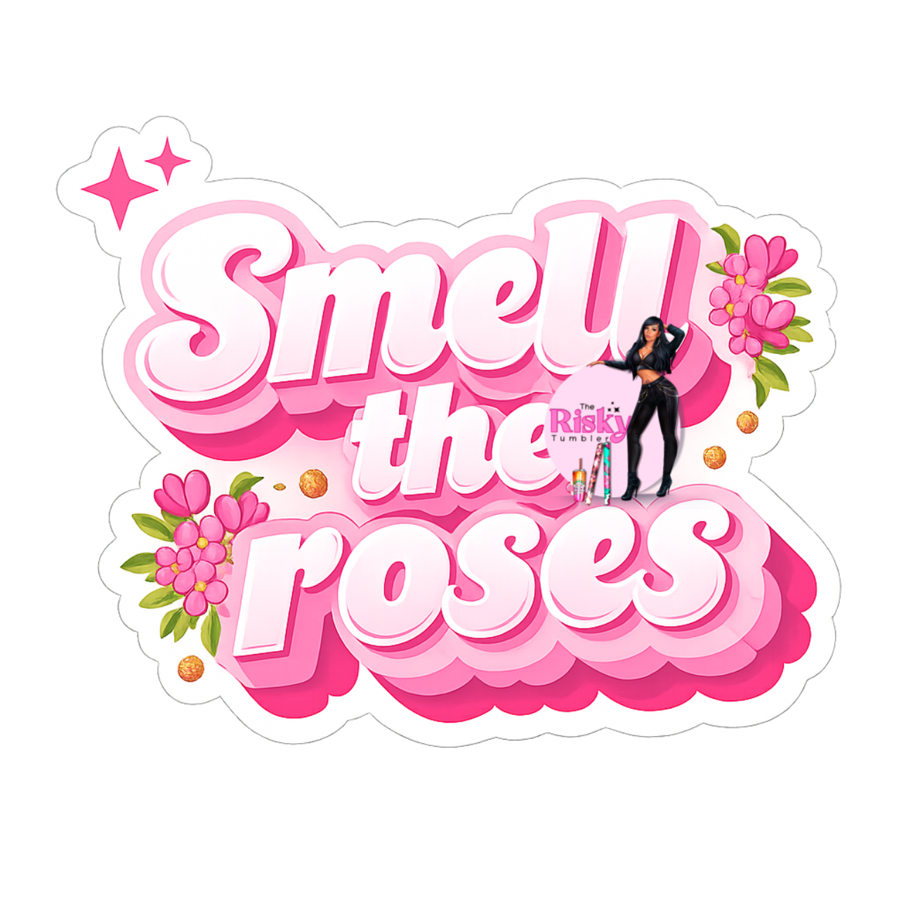 UV DTF Smell the Roses (has matching vinyl available)