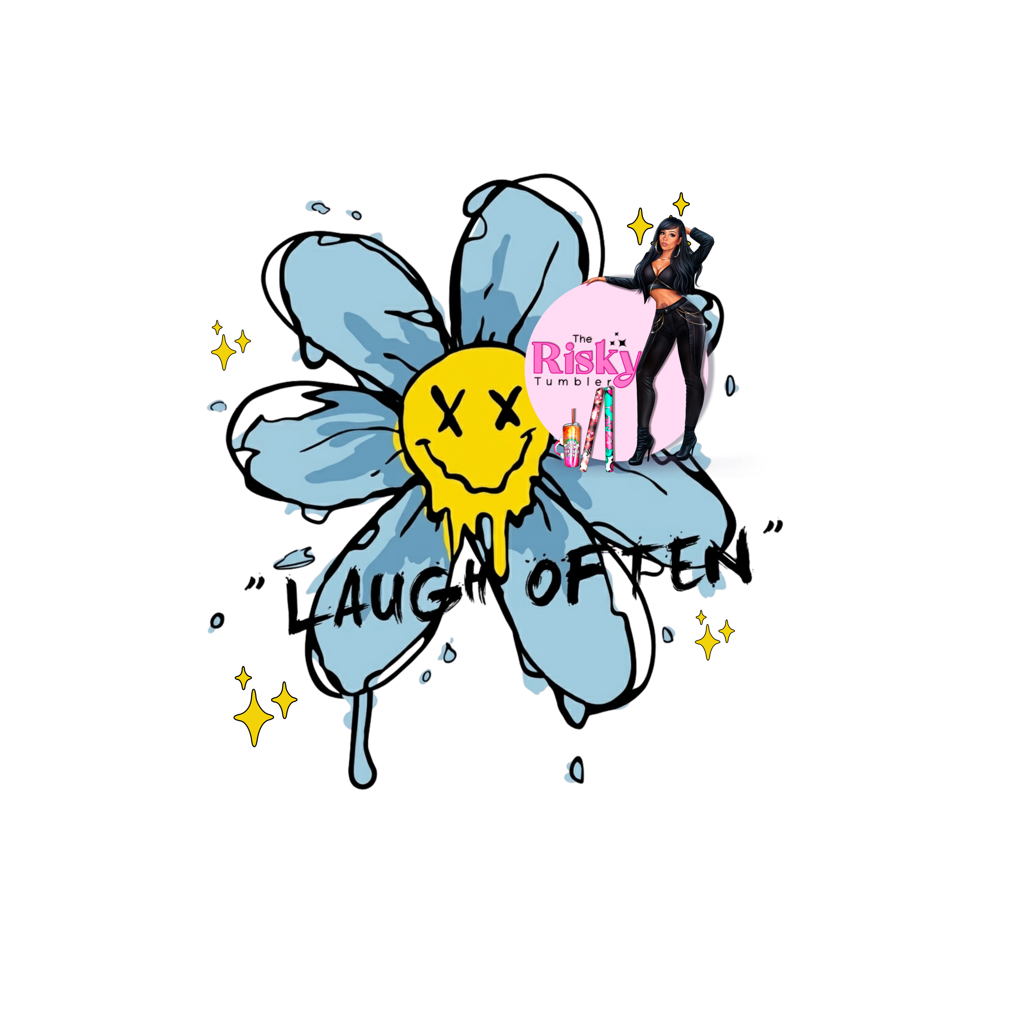 UV DTF Laugh (has matching vinyl available)