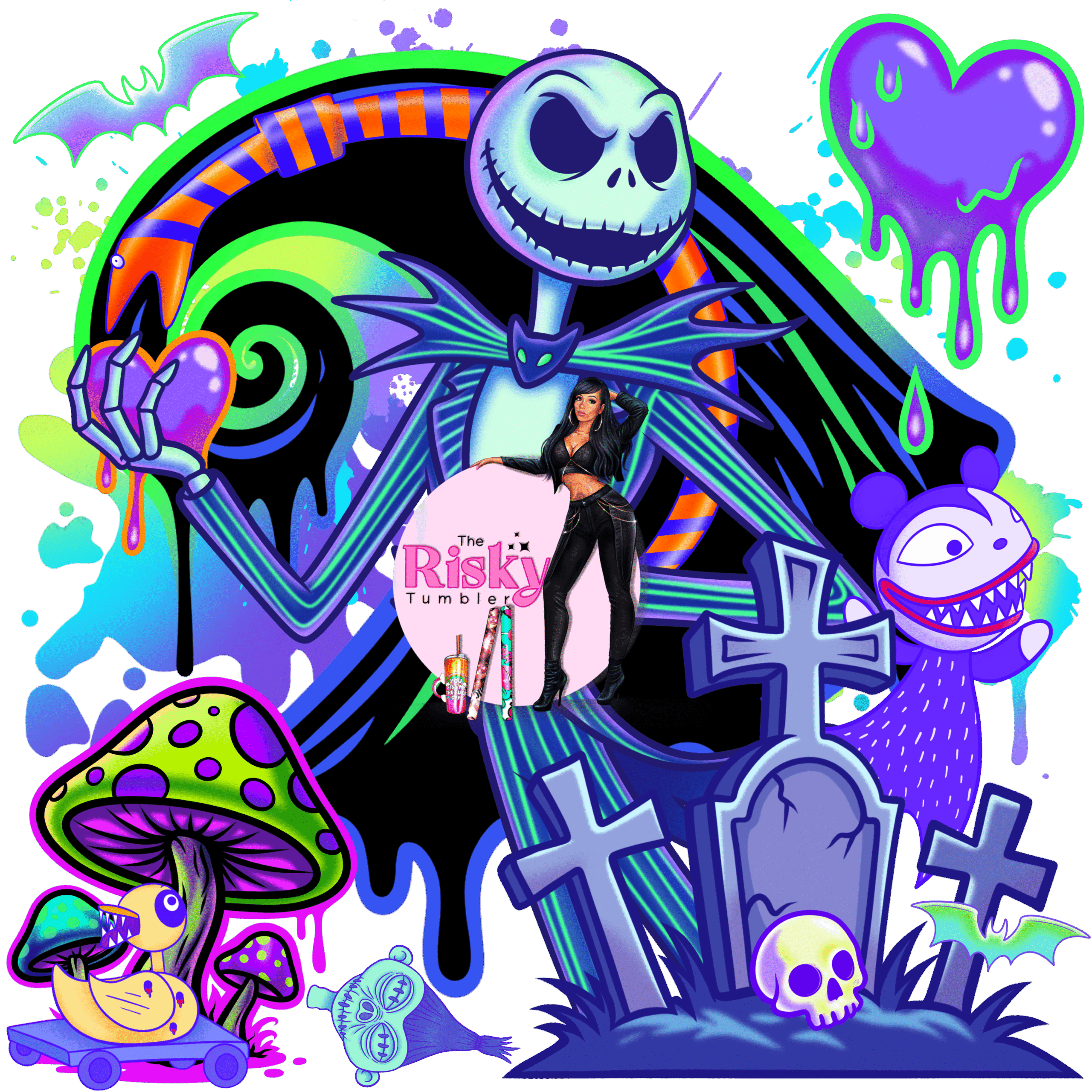 UV DTF Neon Nightmare (has matching vinyl available)