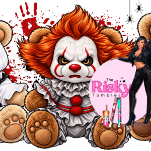 UV DTF Bear Pennywise middle Wrap 9.50 x 4.5